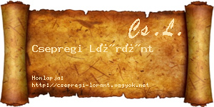 Csepregi Lóránt névjegykártya