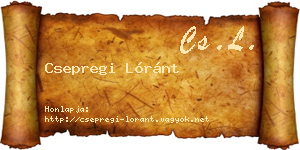 Csepregi Lóránt névjegykártya