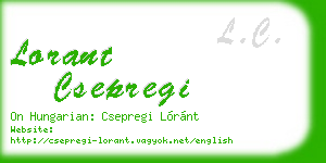 lorant csepregi business card