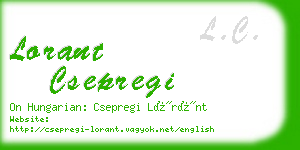 lorant csepregi business card